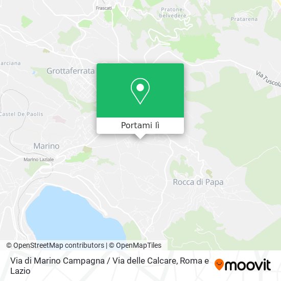 Mappa Via di Marino Campagna / Via delle Calcare