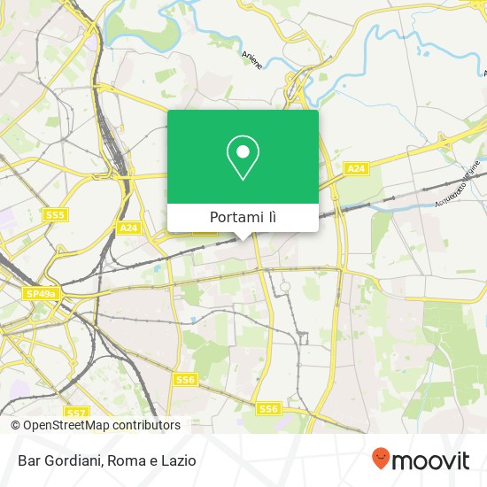 Mappa Bar Gordiani