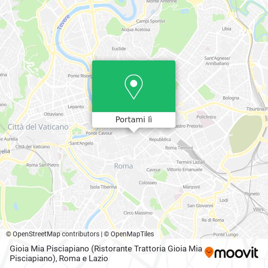 Mappa Gioia Mia Pisciapiano (Ristorante Trattoria Gioia Mia Pisciapiano)