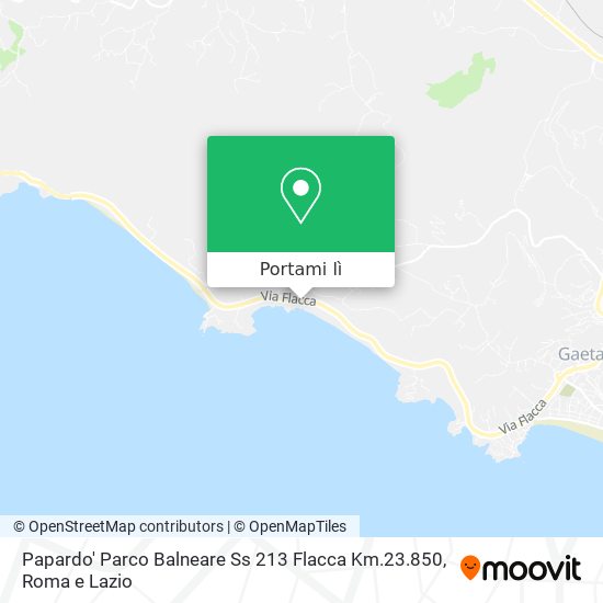 Mappa Papardo' Parco Balneare Ss 213 Flacca Km.23.850