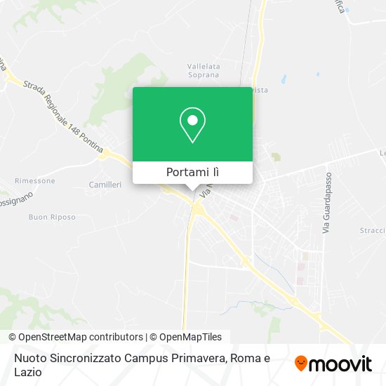 Mappa Nuoto Sincronizzato Campus Primavera