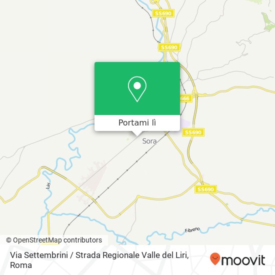 Mappa Via Settembrini / Strada Regionale Valle del Liri