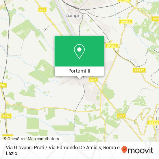 Mappa Via Giovanni Prati / Via Edmondo De Amicis