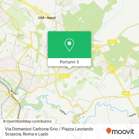 Mappa Via Domenico Carbone Grio / Piazza Leonardo Sciascia
