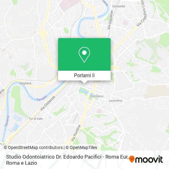 Mappa Studio Odontoiatrico Dr. Edoardo Pacifici - Roma Eur