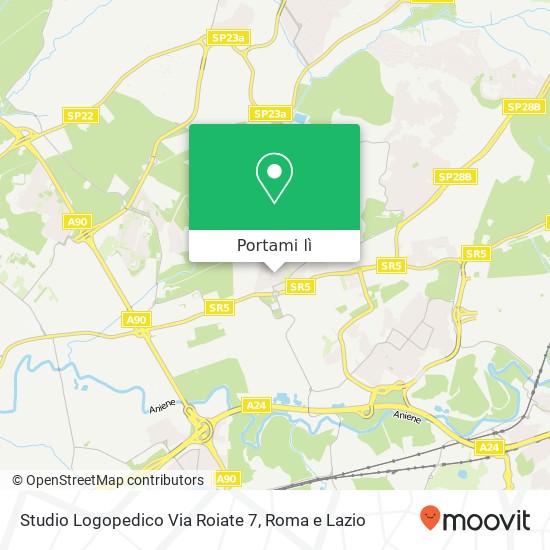 Mappa Studio Logopedico Via Roiate 7