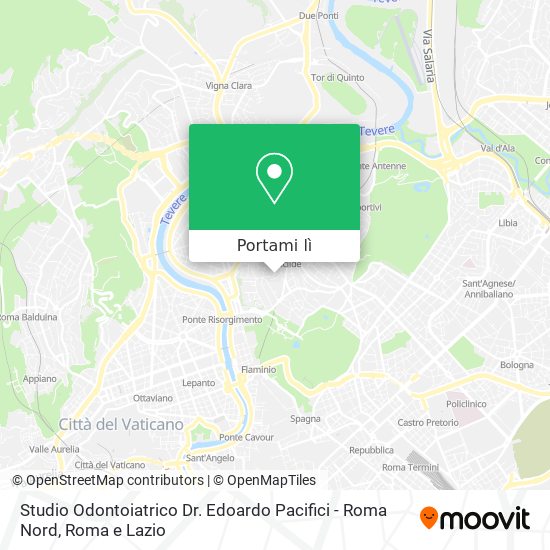 Mappa Studio Odontoiatrico Dr. Edoardo Pacifici - Roma Nord