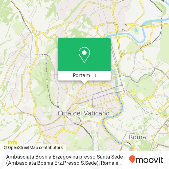 Mappa Ambasciata Bosnia Erzegovina presso Santa Sede (Ambasciata Bosnia Erz.Presso S.Sede)