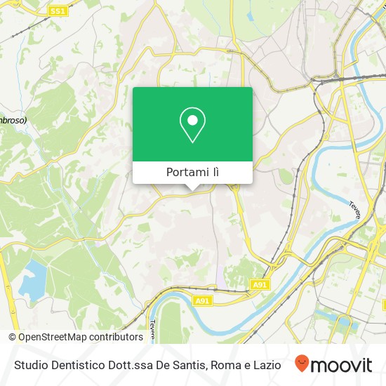 Mappa Studio Dentistico Dott.ssa De Santis