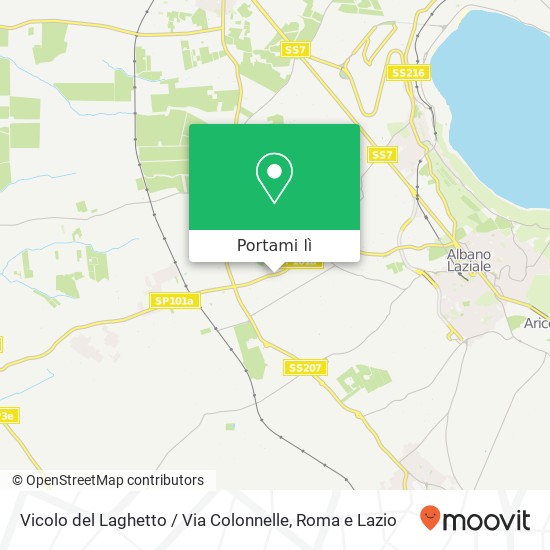 Mappa Vicolo del Laghetto / Via Colonnelle