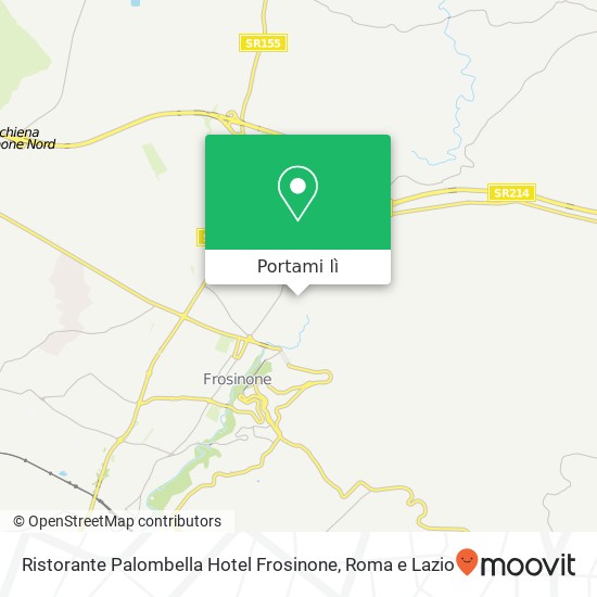 Mappa Ristorante Palombella Hotel Frosinone