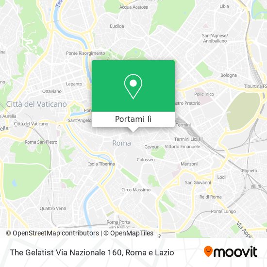 Mappa The Gelatist Via Nazionale 160