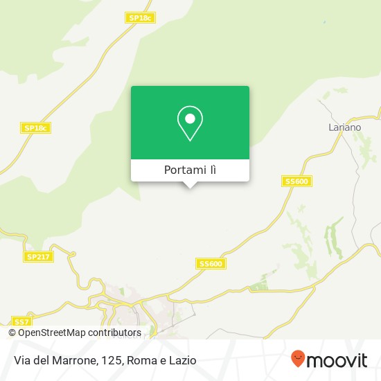 Mappa Via del Marrone, 125
