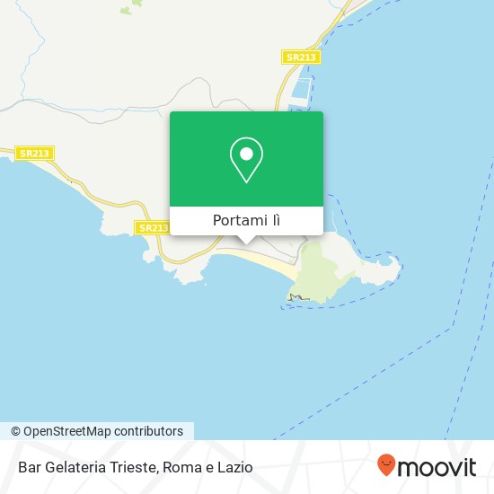 Mappa Bar Gelateria Trieste