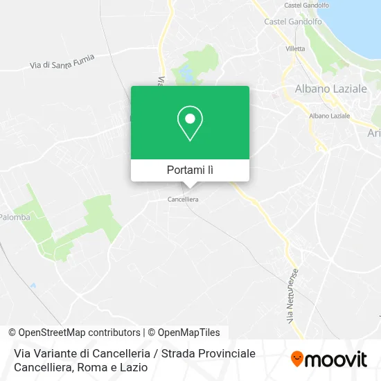 Mappa Via Variante di Cancelleria / Strada Provinciale Cancelliera