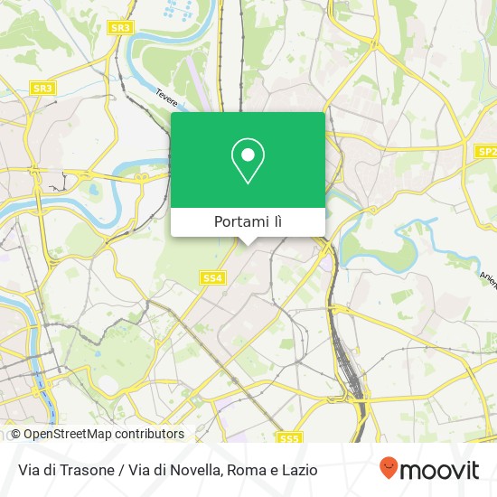 Mappa Via di Trasone / Via di Novella