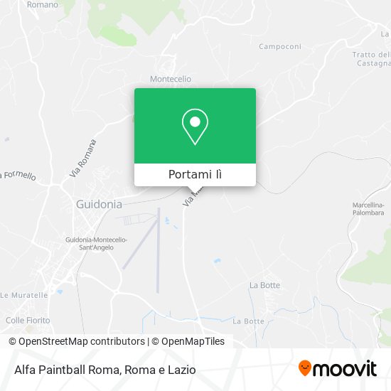 Mappa Alfa Paintball Roma