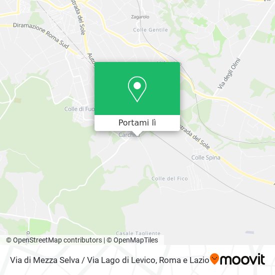 Mappa Via di Mezza Selva / Via Lago di Levico