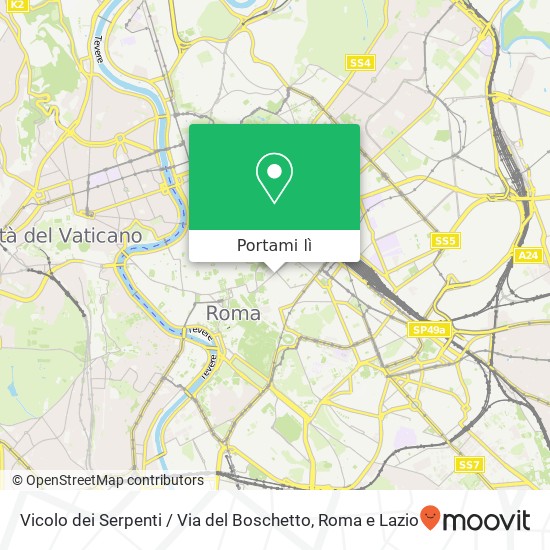 Mappa Vicolo dei Serpenti / Via del Boschetto