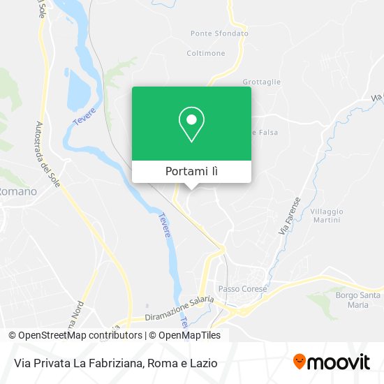 Mappa Via Privata La Fabriziana