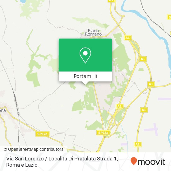 Mappa Via San Lorenzo / Località Di Pratalata Strada 1