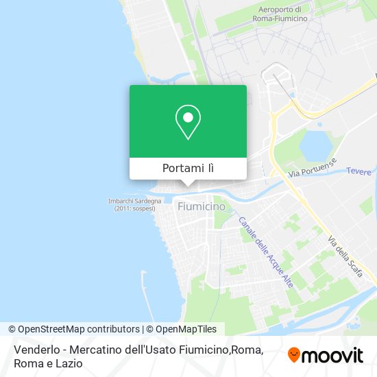 Mappa Venderlo - Mercatino dell'Usato Fiumicino,Roma
