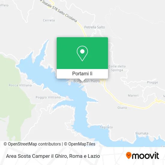 Mappa Area Sosta Camper  il Ghiro