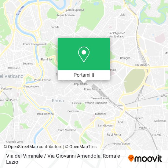 Mappa Via del Viminale / Via Giovanni Amendola