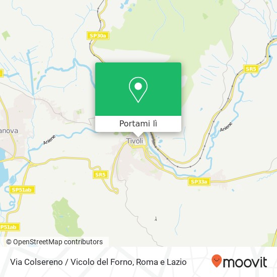 Mappa Via Colsereno / Vicolo del Forno