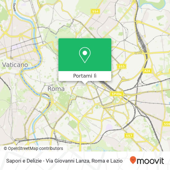 Mappa Sapori e Delizie - Via Giovanni Lanza