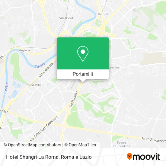 Mappa Hotel Shangri-La Roma