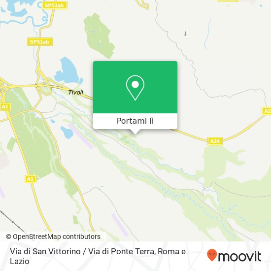 Mappa Via di San Vittorino / Via di Ponte Terra