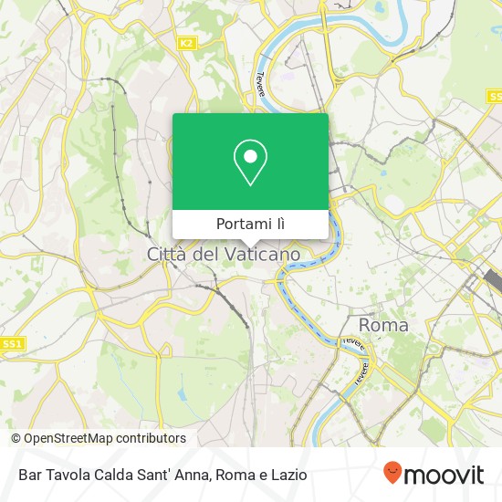 Mappa Bar Tavola Calda Sant' Anna