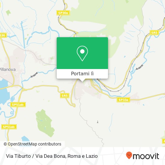 Mappa Via Tiburto / Via Dea Bona