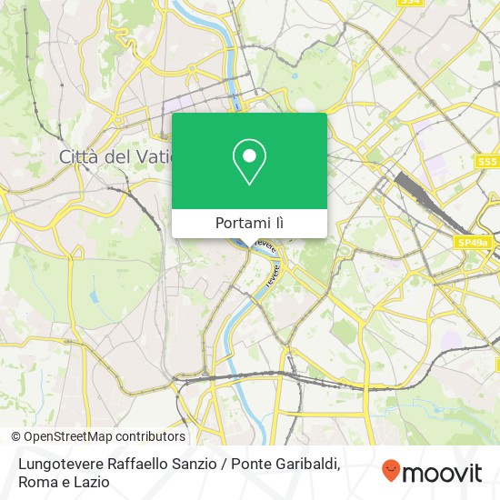 Mappa Lungotevere Raffaello Sanzio / Ponte Garibaldi