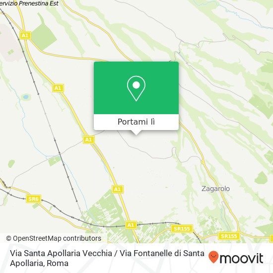 Mappa Via Santa Apollaria Vecchia / Via Fontanelle di Santa Apollaria