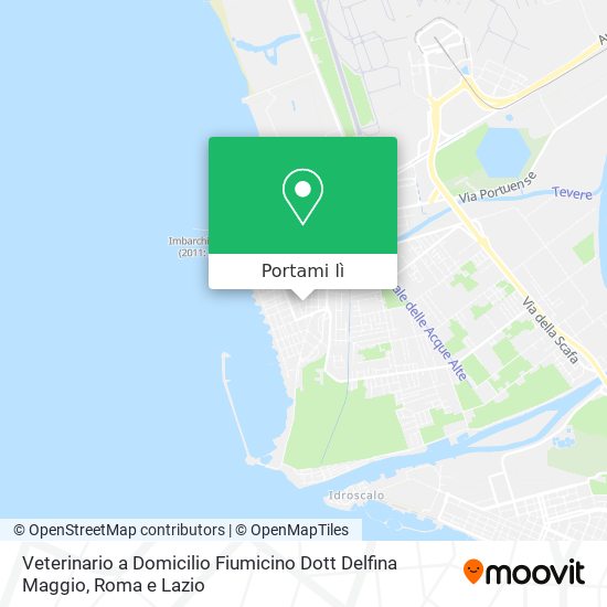 Mappa Veterinario a Domicilio Fiumicino Dott Delfina Maggio