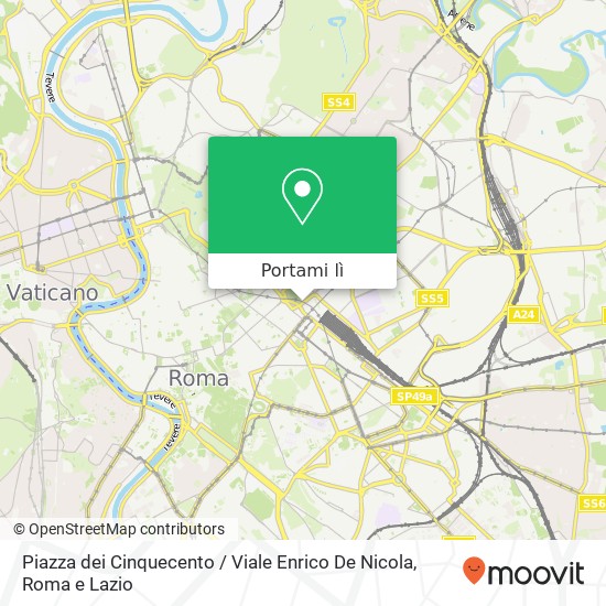 Mappa Piazza dei Cinquecento / Viale Enrico De Nicola