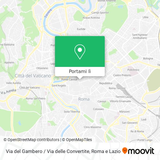 Mappa Via del Gambero / Via delle Convertite