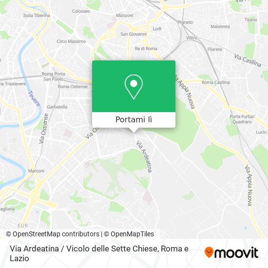 Mappa Via Ardeatina / Vicolo delle Sette Chiese