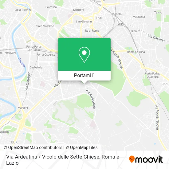 Mappa Via Ardeatina / Vicolo delle Sette Chiese