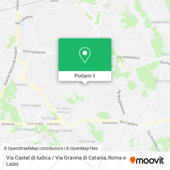 Mappa Via Castel di Iudica / Via Gravina di Catania