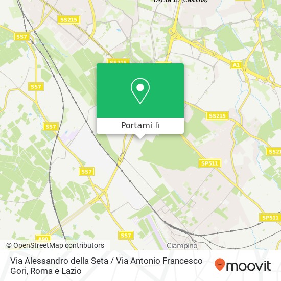 Mappa Via Alessandro della Seta / Via Antonio Francesco Gori