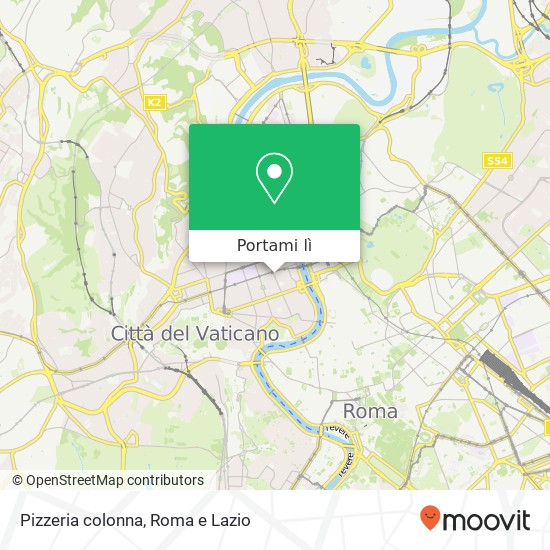 Mappa Pizzeria colonna