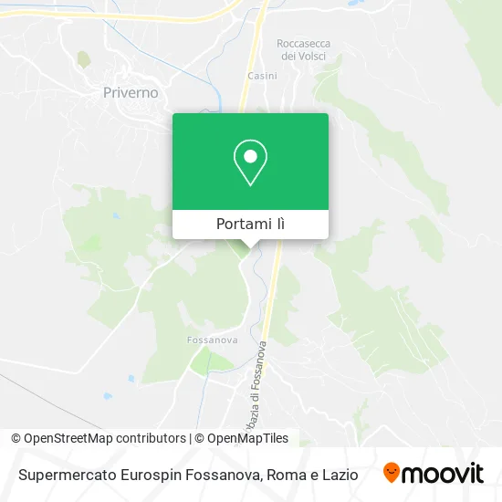 Mappa Supermercato Eurospin Fossanova