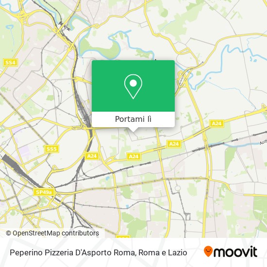 Mappa Peperino Pizzeria D'Asporto Roma