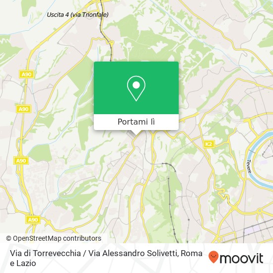 Mappa Via di Torrevecchia / Via Alessandro Solivetti