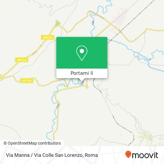 Mappa Via Manna / Via Colle San Lorenzo