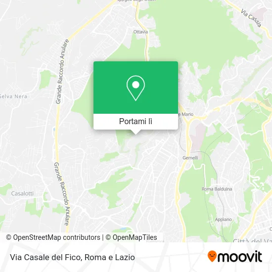 Mappa Via Casale del Fico