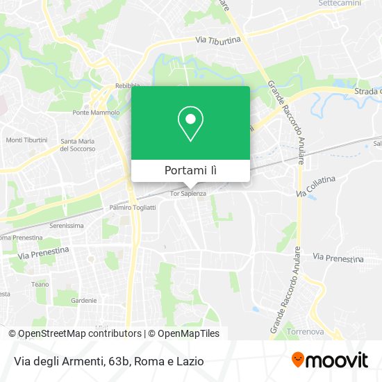 Mappa Via degli Armenti, 63b